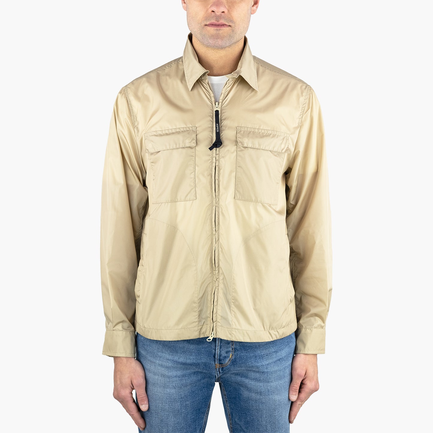 Giubbino Camicia ASPESI Compton Light in Nylon Beige