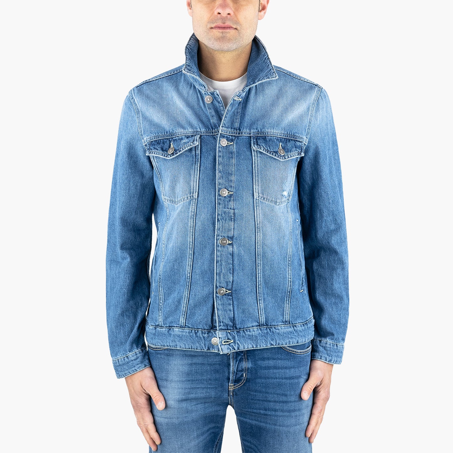 Giubbino DONDUP in Puro Denim Lavaggio Medio