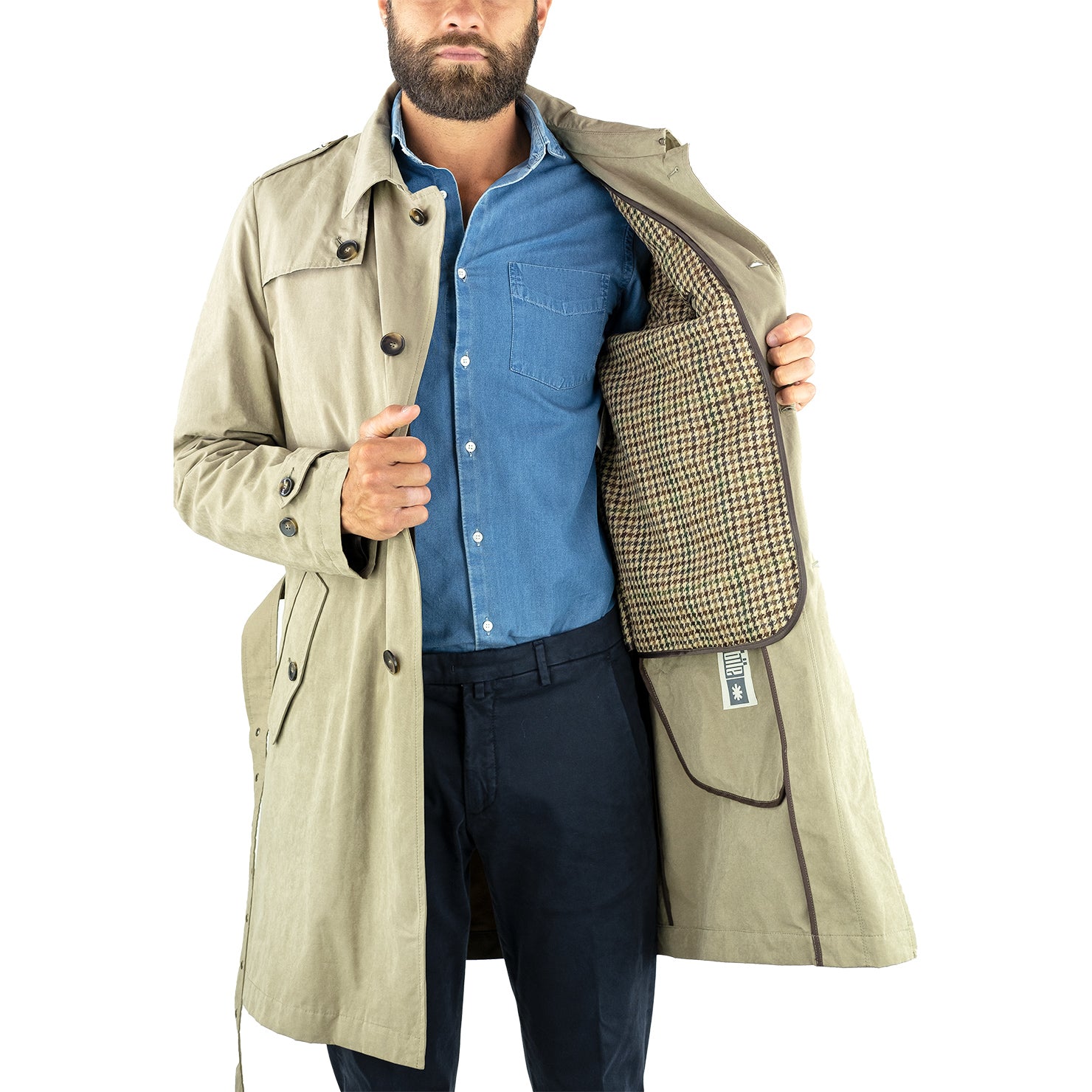 Impermeabile L'IMPERMEABILE Gilberto Peach Cot Beige