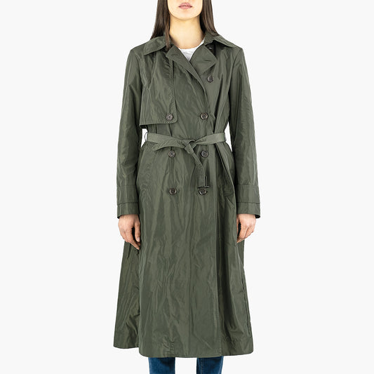 Impermeabile Doppiopetto ASPESI Shana in Nylon Verde Militare 25