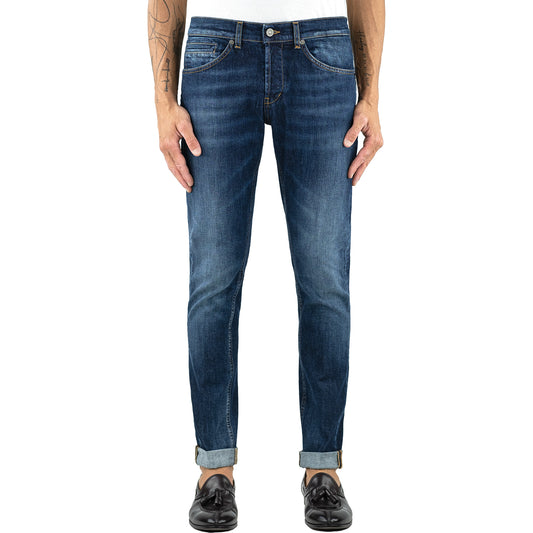 Jeans DONDUP George UP232 in Denim Stretch Lavaggio Medio Scuro