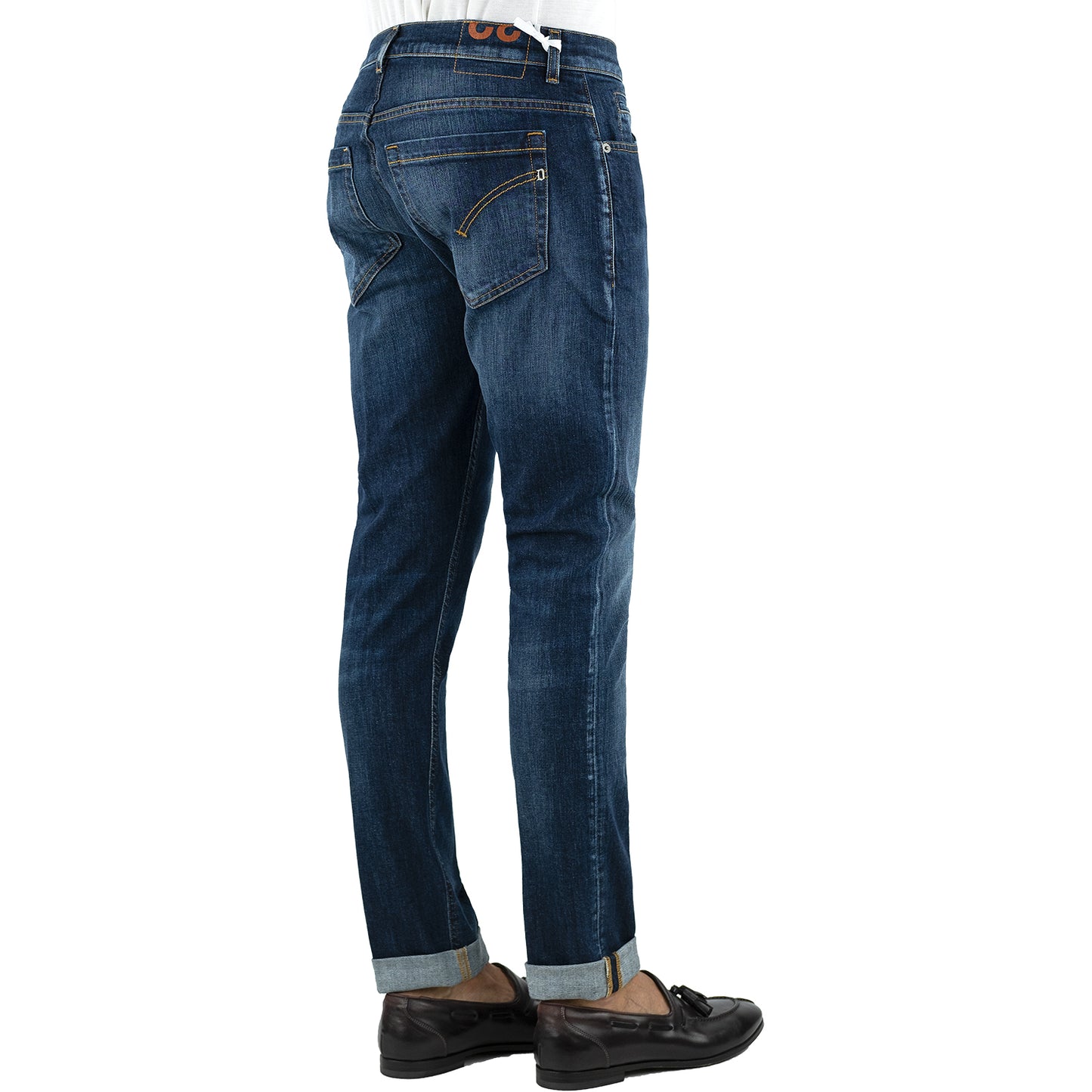 Jeans DONDUP George UP232 in Denim Stretch Lavaggio Medio Scuro