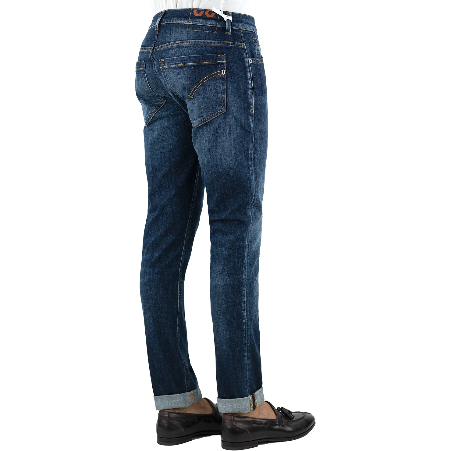 Jeans DONDUP George UP232 in Denim Stretch Lavaggio Medio Scuro