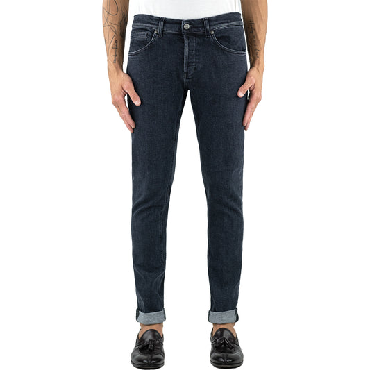 Jeans DONDUP George UP232 in Denim Stretch Organico Nero Lavato