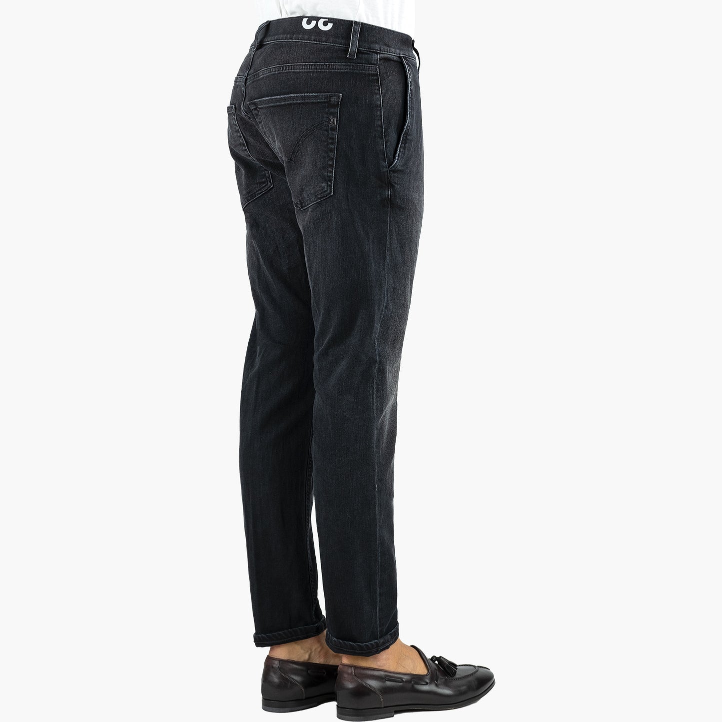 Jeans DONDUP Jeff Tasche America in Denim Stretch Nero Lavato