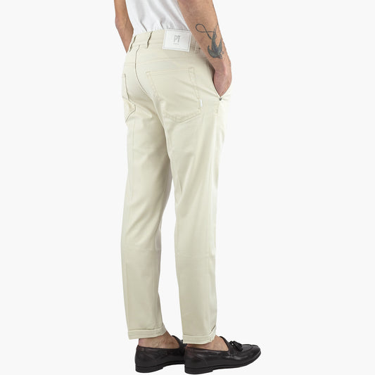 Jeans Pantalone PT Torino Denim Indie Tasca America Sabbia