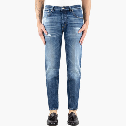 Jeans DONDUP Brighton in Denim Stretch Micro Abrasioni Lavaggio Medio
