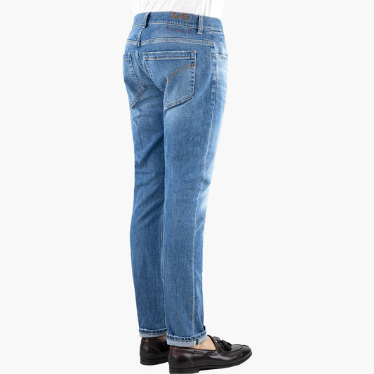 Jeans DONDUP George UP232 DSE340U IM5 in Denim Stretch Col. 800 Lavaggio Medio Chiaro