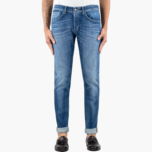 Jeans DONDUP George UP232 DSK297U J24 in Denim Stretch Organico Col. 800 Lavaggio Medio