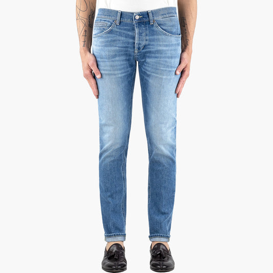 Jeans DONDUP George in Denim Stretch Lavaggio Medio Chiaro