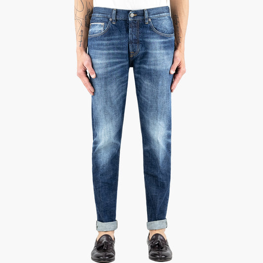 Jeans DONDUP Icon in Puro Denim Cimosato Selvedge Lavaggio Medio