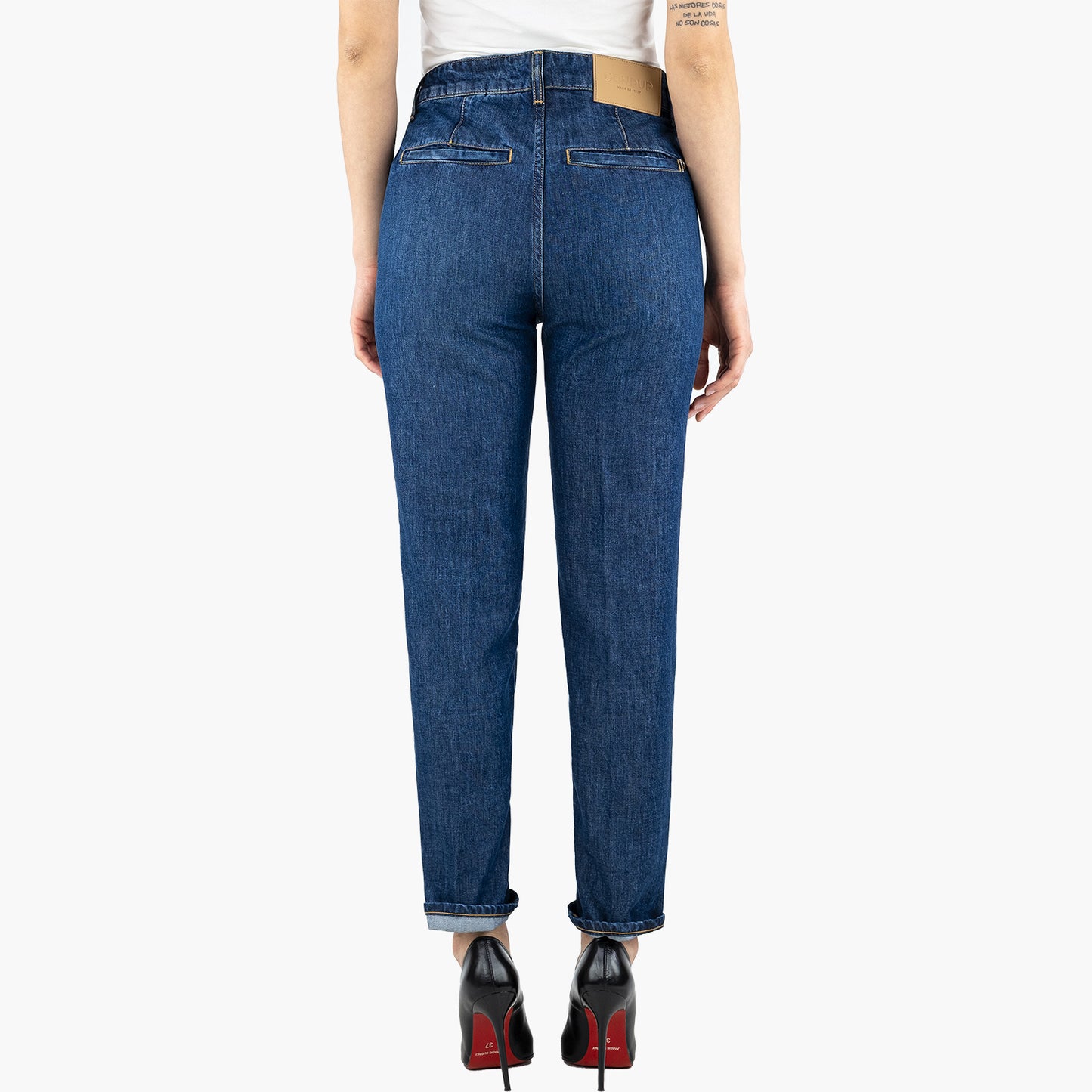 Jeans DONDUP Willa DP756 DF0266D IO7 in Puro Denim Lyocell Lavaggio Medio Scuro 2