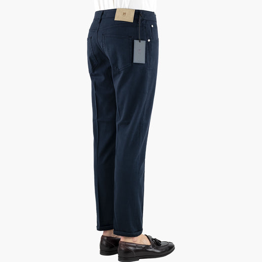 Jeans Pantalone PT Torino Denim Reggae Art. SV06T0 Col. Y370 in Bull di Cotone Stretch Blu Navy