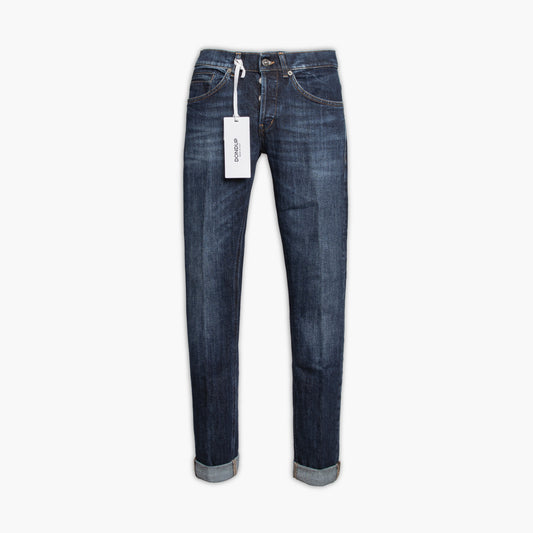 Jeans Uomo DONDUP George UP232 DS0406U MU2 in Denim Stretch Lavaggio Medio Scuro