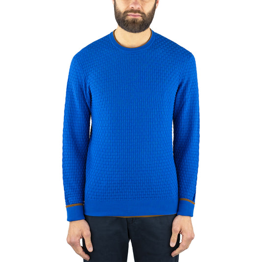 Maglia DRUMOHR in Cotone Intrecciato Blu Royal