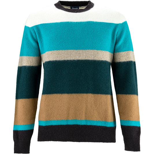Maglia DRUMOHR in Puro Lambswool Righe Multicolor