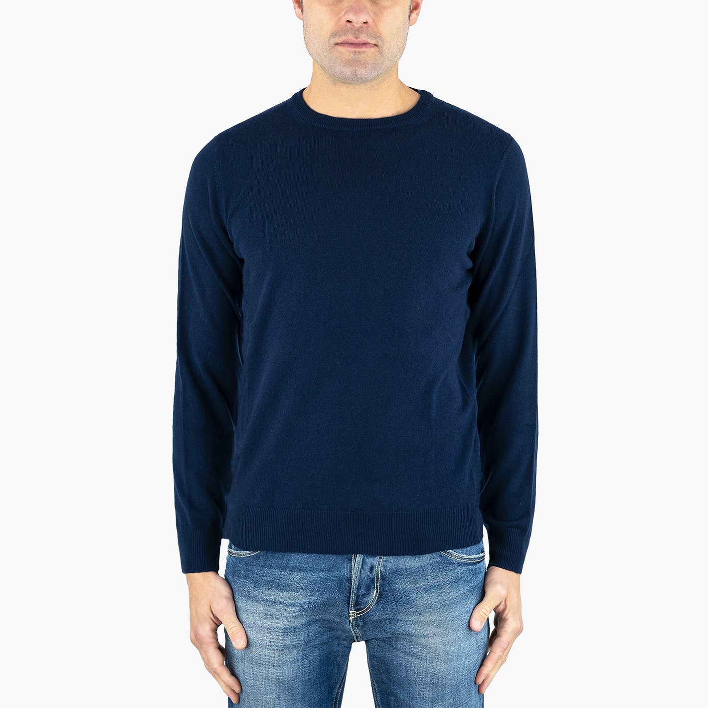 Maglia KANGRA in Puro Cachemire Blu 25