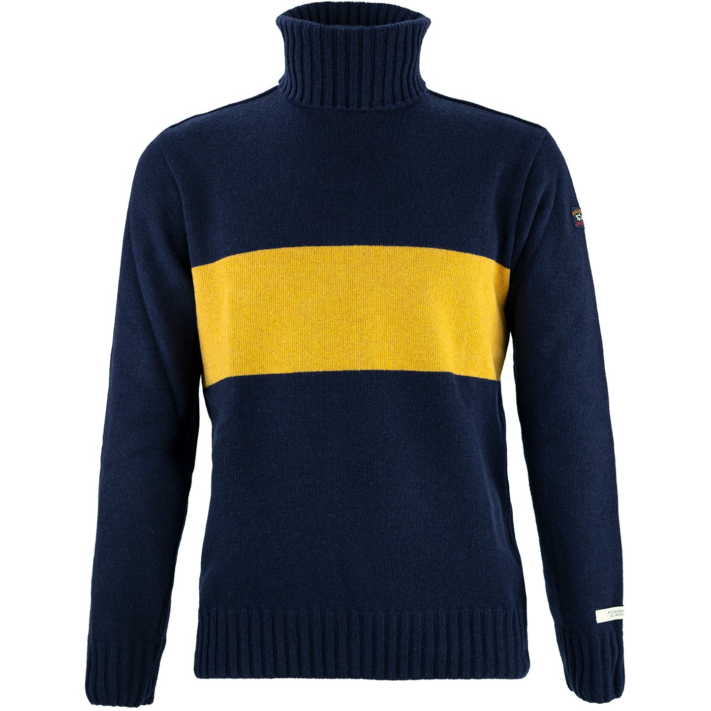 Maglia PAUL & SHARK Collo Alto in Lana Re-Wool Blu Navy