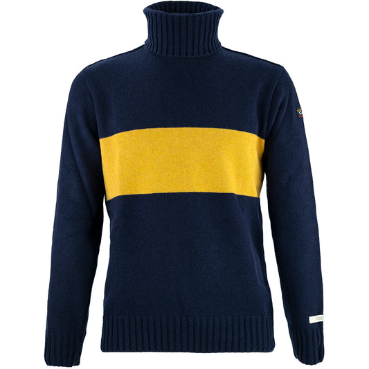 Maglia PAUL & SHARK Collo Alto in Lana Re-Wool Blu Navy