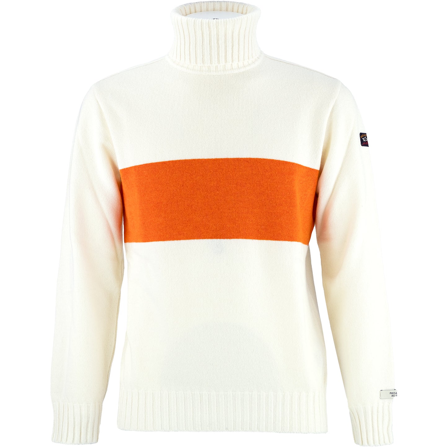 Maglia PAUL & SHARK Collo Alto in Lana Re-Wool Col. 432 Bianco Panna