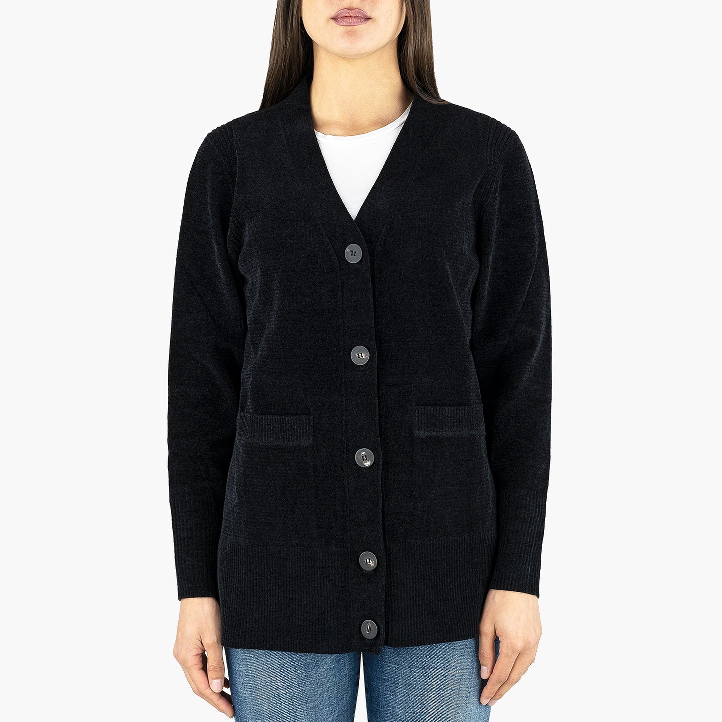Maglia RRD Velvet Vent Cardigan Wom Knit Nera