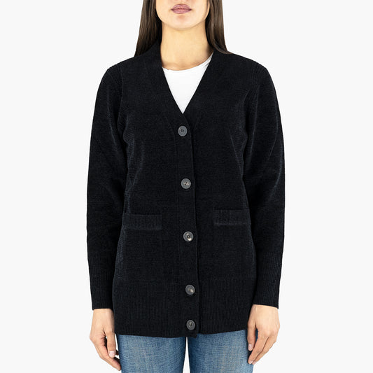 Maglia RRD Velvet Vent Cardigan Wom Knit Nera