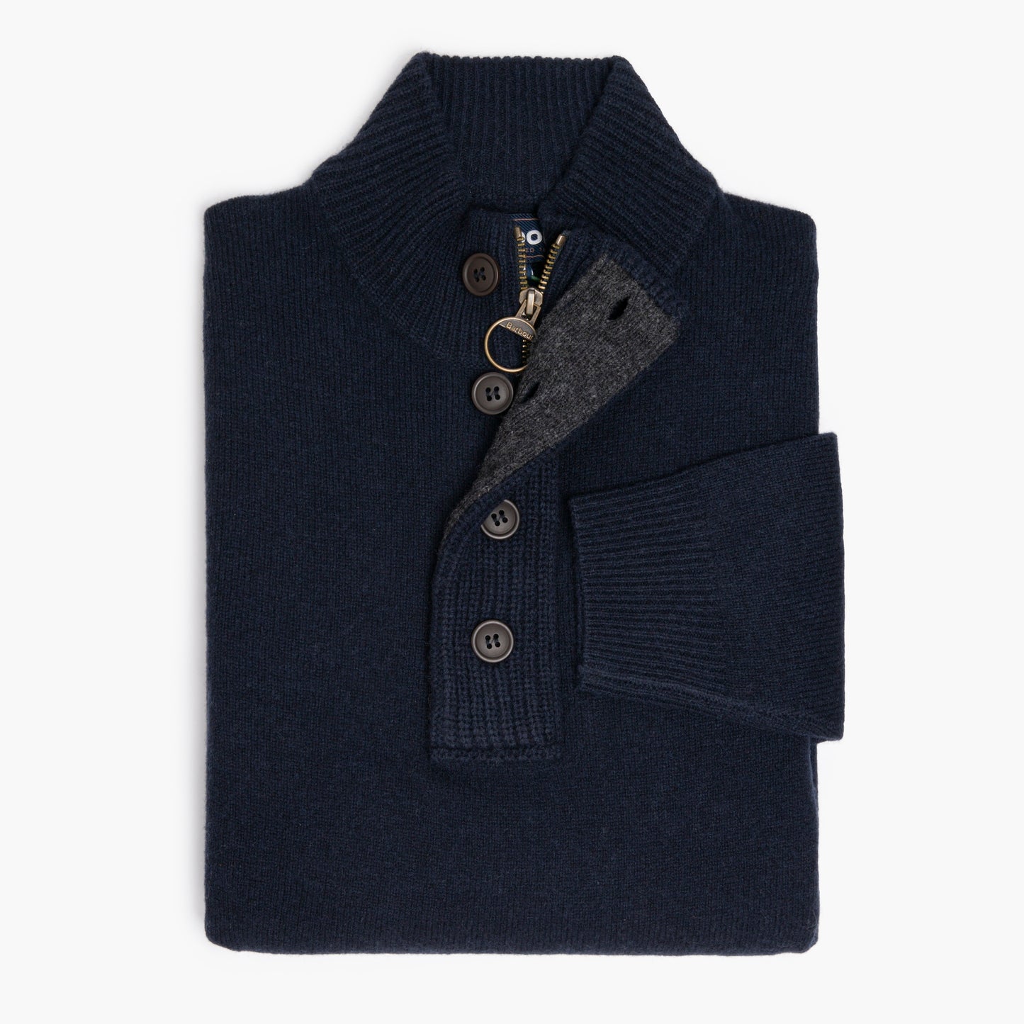 Maglia BARBOUR Patch Half Zip Blu Navy