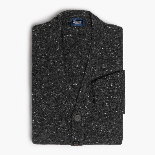 Maglia Cardigan Uomo DRUMOHR Art. D5SK109L in Lana e Cachemire Filato Donegal Col. 680 Grigio Antracite