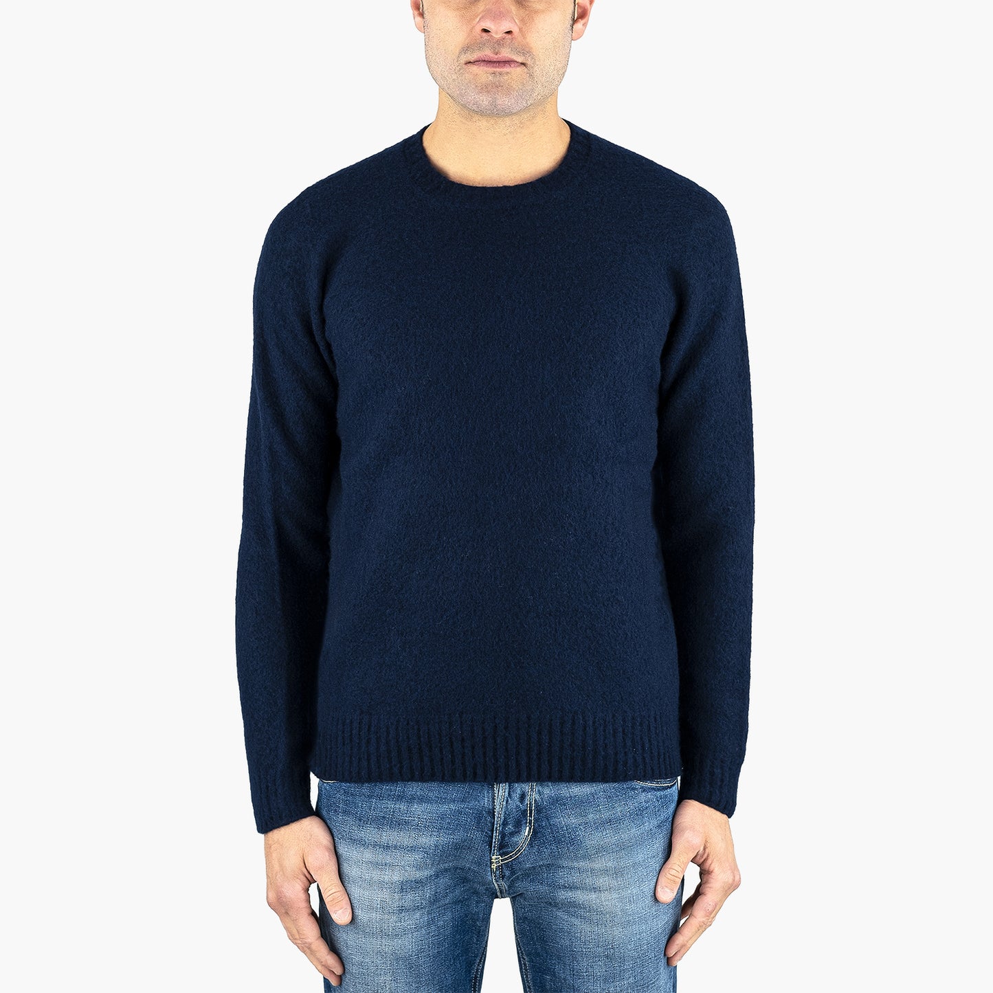 Maglia DRUMOHR in Puro Lambswool Blu Navy B25