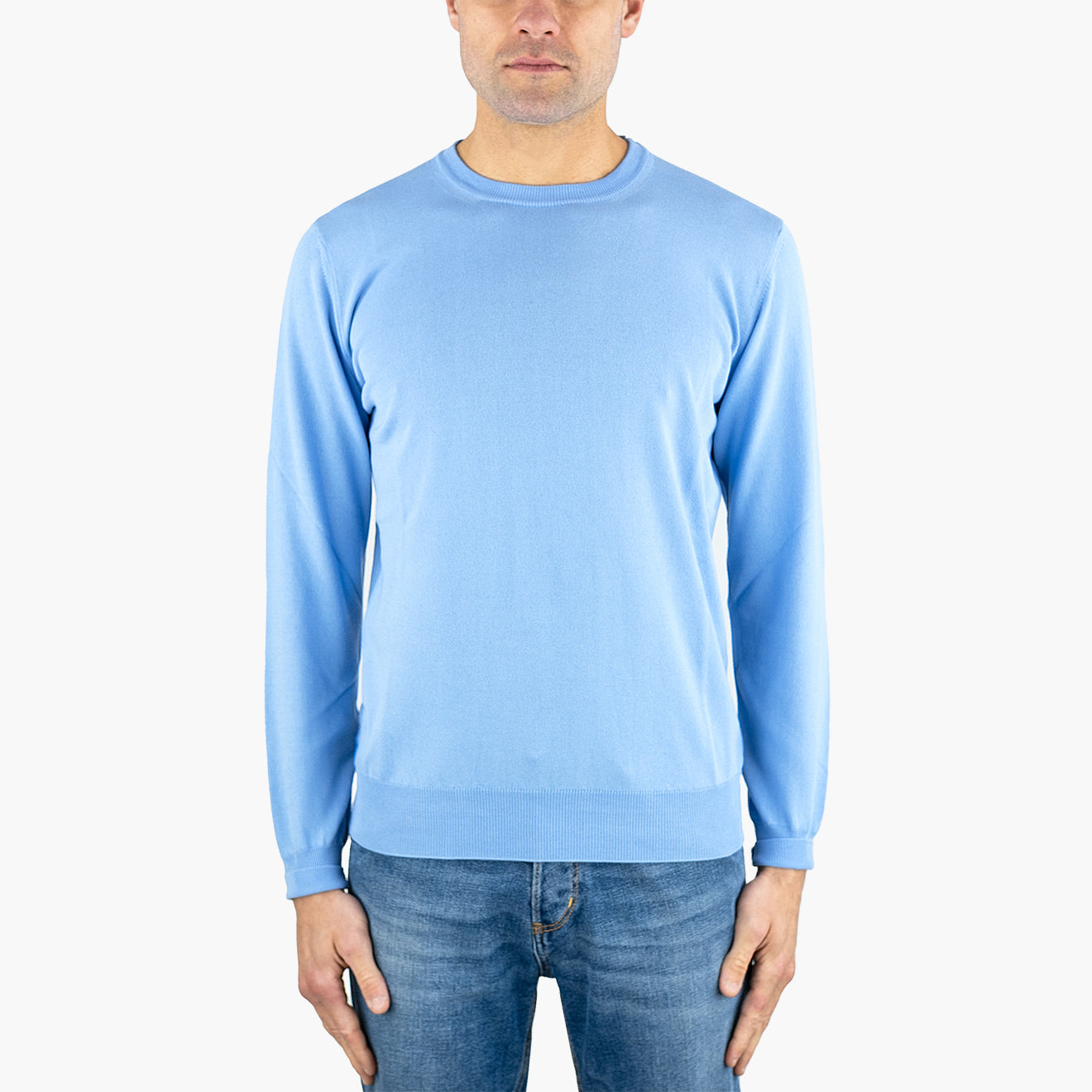 Maglia KANGRA in Puro Cotone Celeste