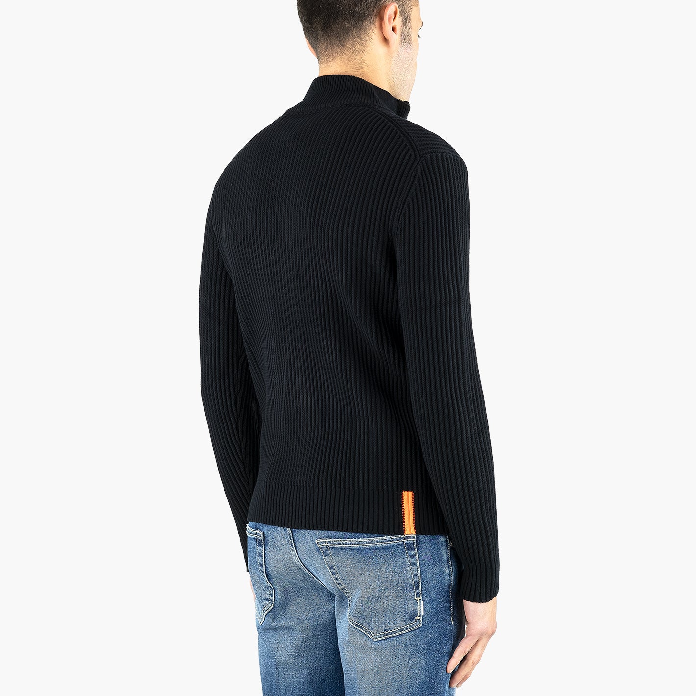 Maglia RRD Cotton 7 Full Zip Knit Nera