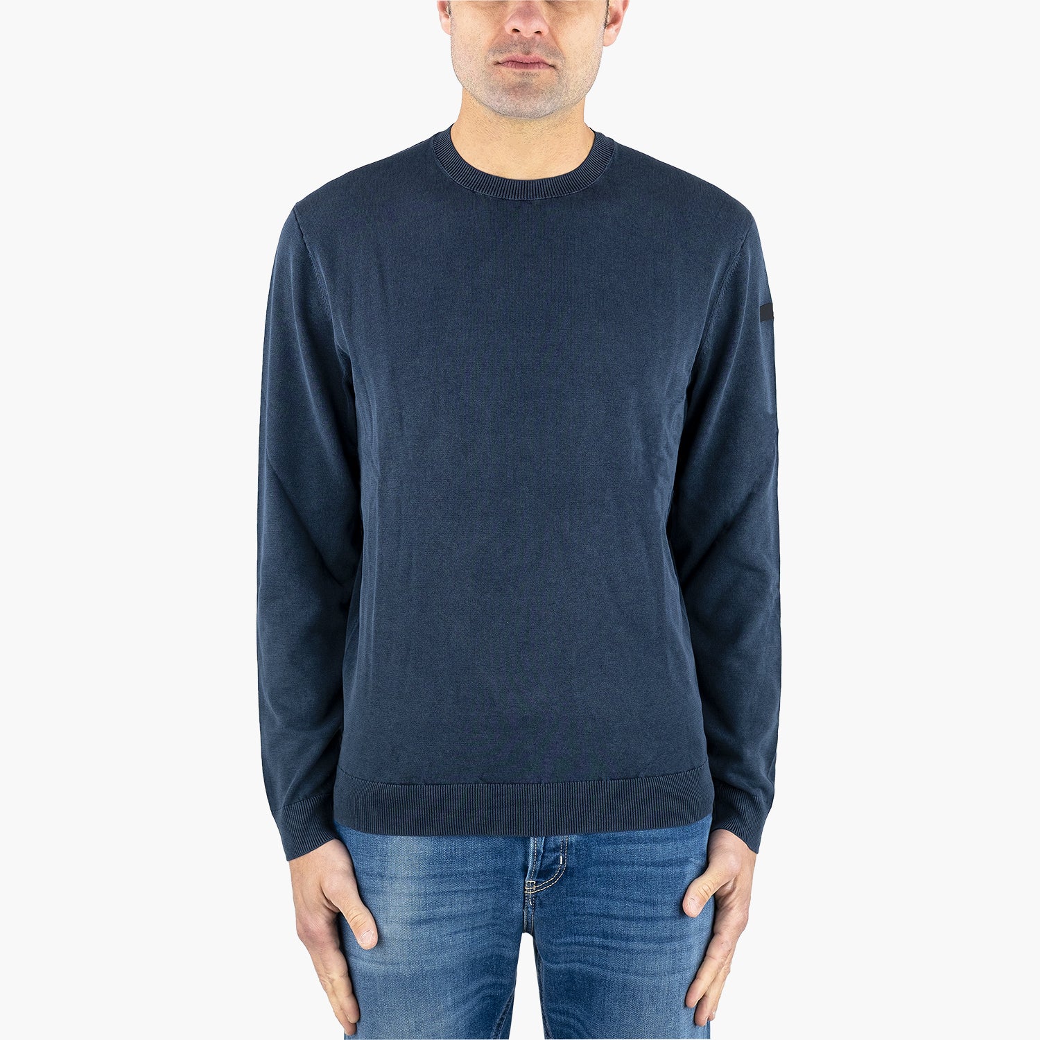 Maglia RRD Techno Wash Round 16 Knit Ultramarine Blu