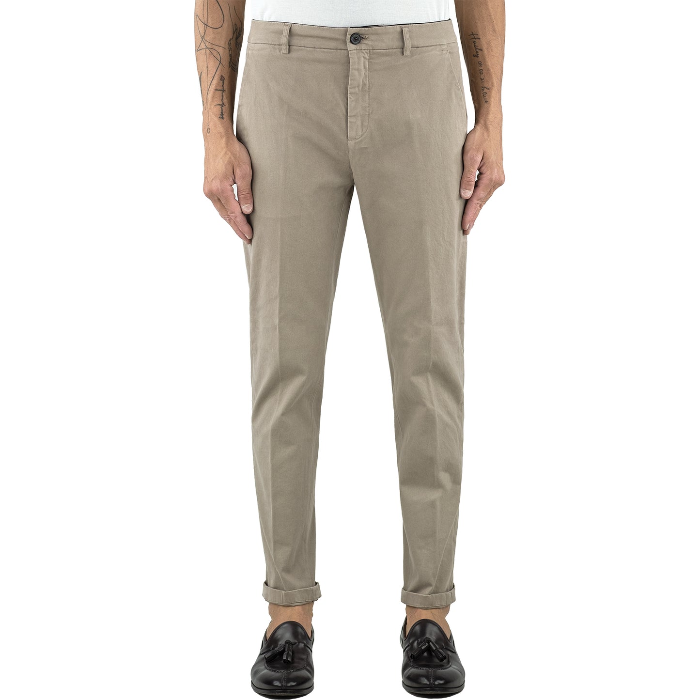Pantalone DEPARTMENT 5 Prince UP005 in Cotone Stretch Col. 065 Sabbia