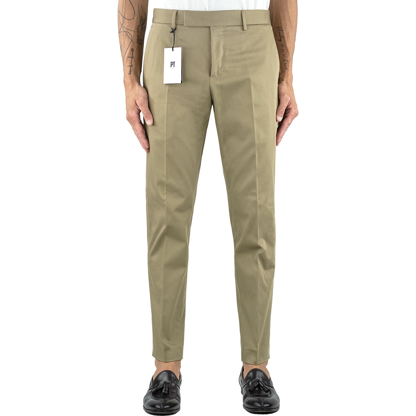 Pantalone PT Torino Edge Rebel Fit RSZ1Z00FWD Art. NU66 in Cotone Stretch Col. 0050 Beige