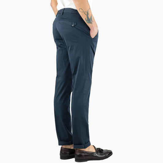 Pantalone PT Torino Wonder Fit in Cotone Stretch Blu