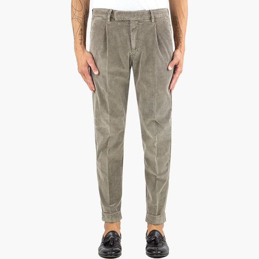 Pantalone PT Torino Edge Rebel Fit in Velluto Stretch Delavè Tortora 2 25
