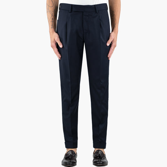 Pantalone PT Torino Edge Rebel Fit Art. RB11 in Lana Stretch Fine Cavallery Col. 0360 Blu Navy