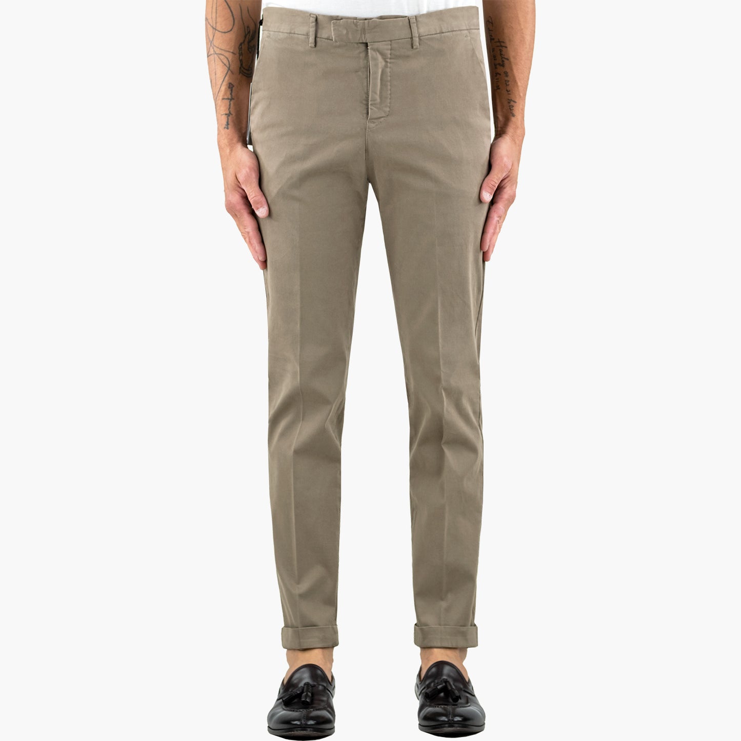 Pantalone PT Torino Master Art. NK20 in Gabardina di Cotone Stretch Col. Y121 Tortora