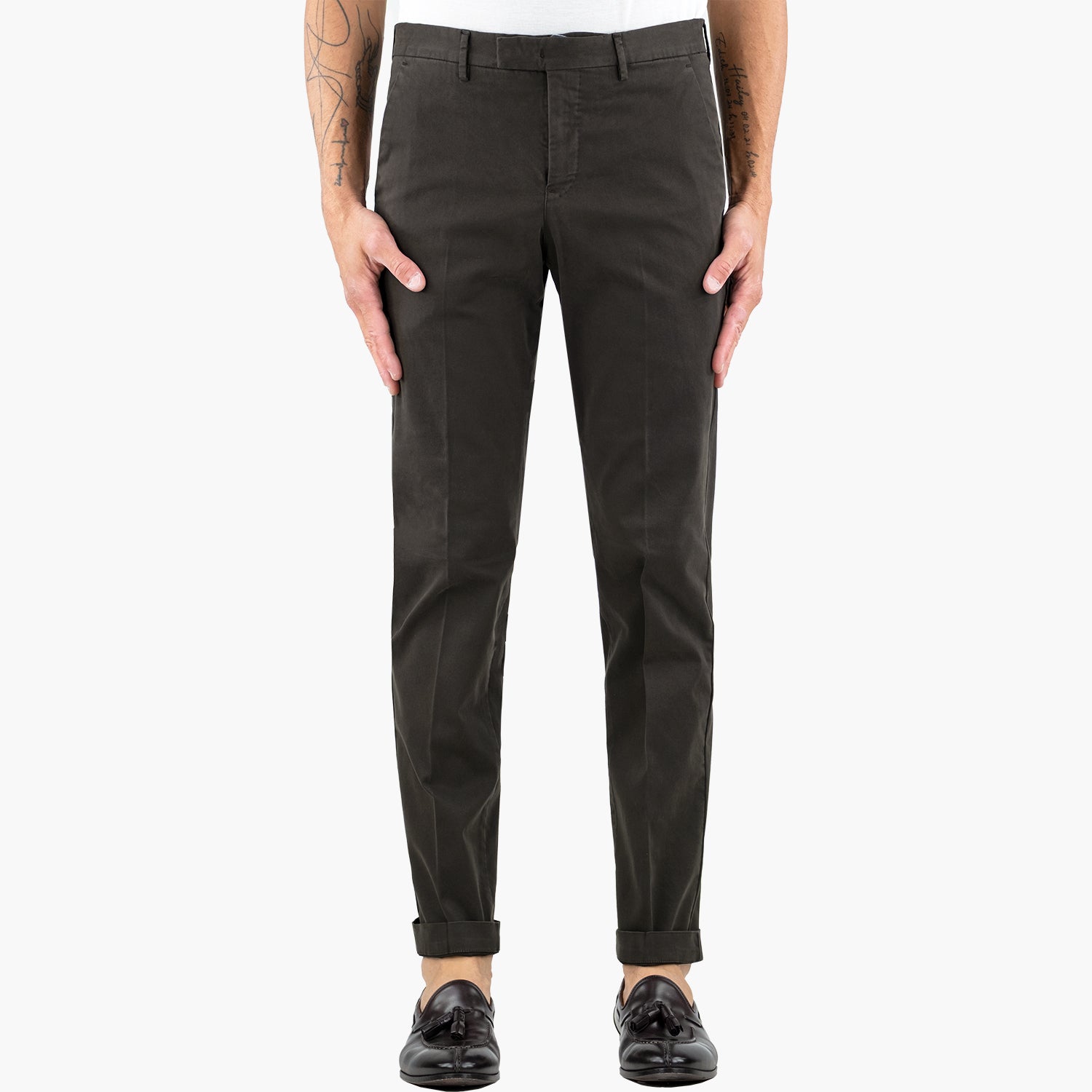 Pantalone PT Torino Master Art. NK20 in Gabardina di Cotone Stretch Col. Y191 Marrone