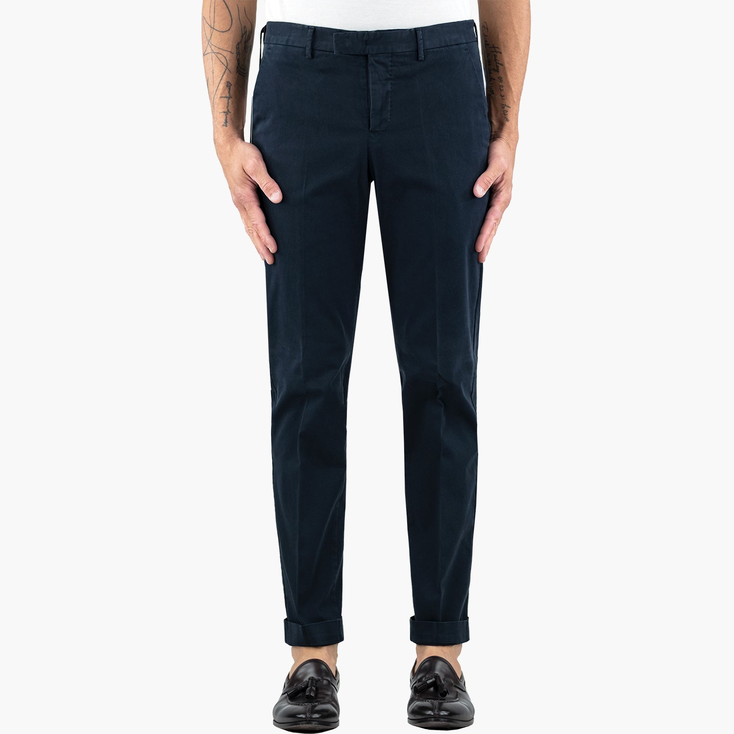 Pantalone PT Torino Master Art. NK20 in Gabardina di Cotone Stretch Col. Y370 Blu Navy