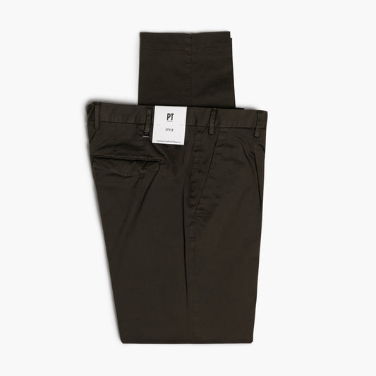 Pantalone PT Torino Master Art. SR75 Col. Y177 in di Cotone Stretch Cioccolato