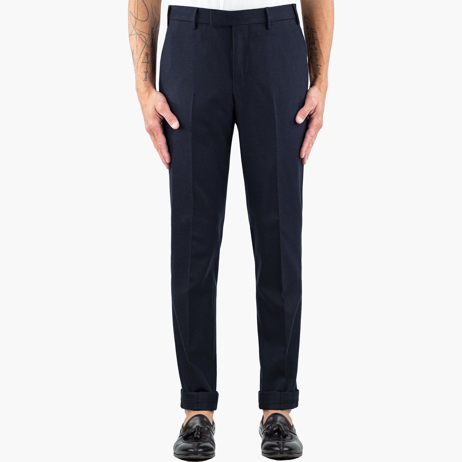 Pantalone PT Torino Master Fit Art. TO03 in Lana e Cachemire Col. 0360 Blu Navy