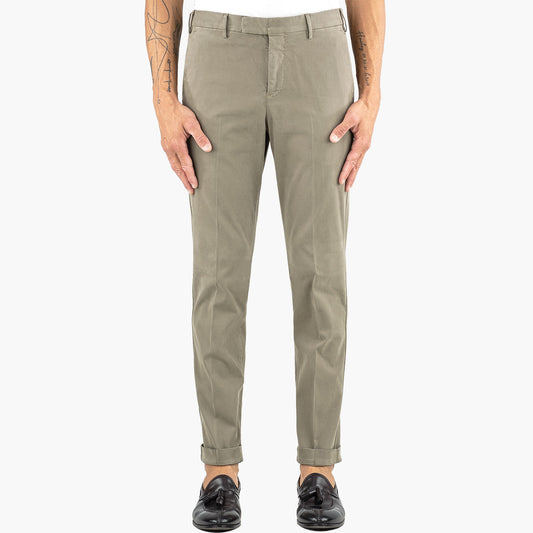 Pantalone PT Torino Master in Cotone Stretch Batavia Tortora