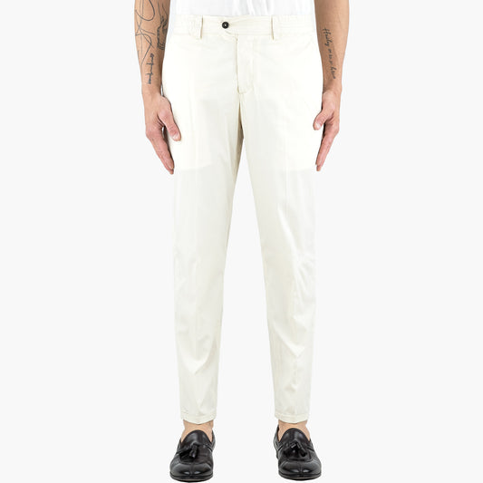 Pantalone PT Torino The Rebel in Light Popeline Bianco Burro