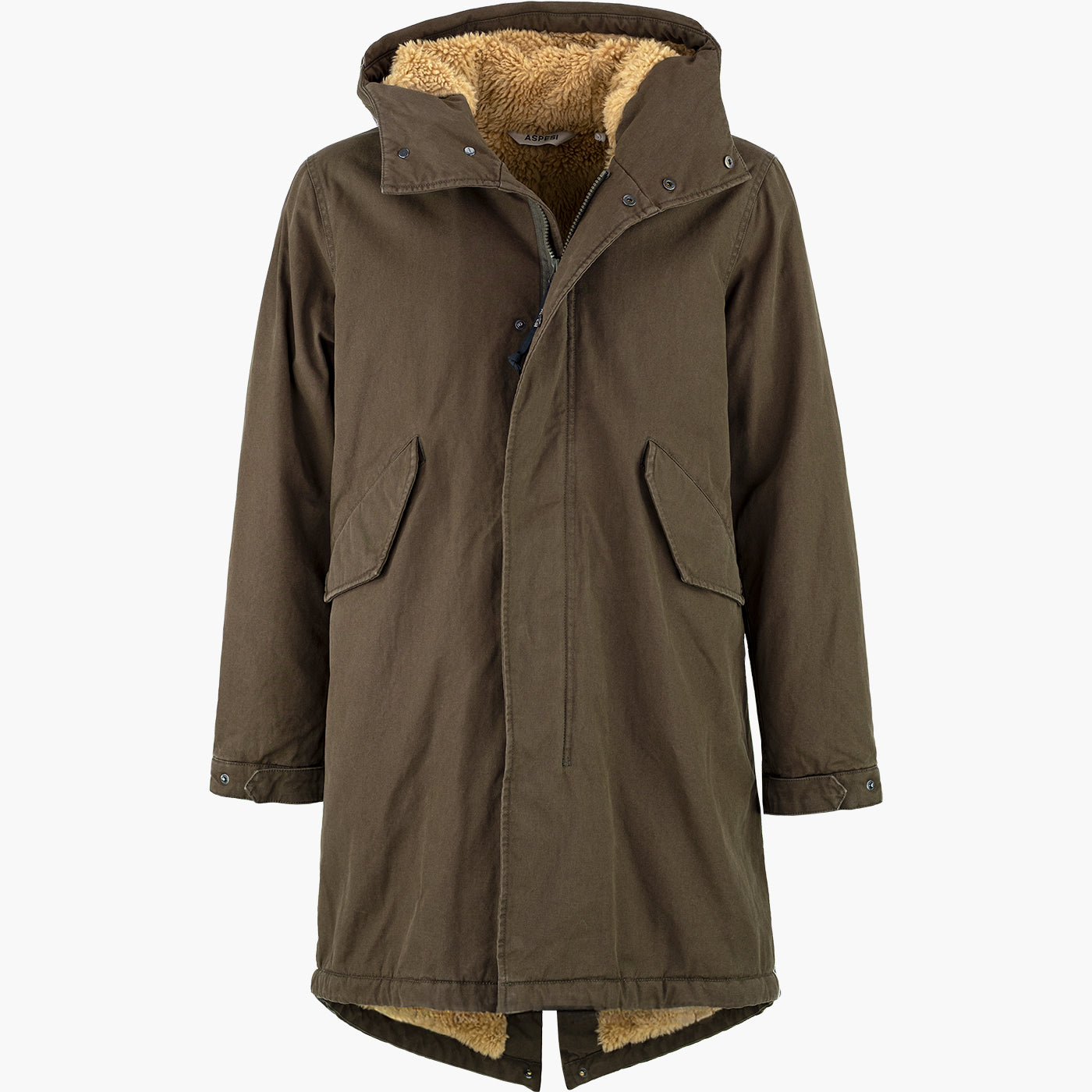 Parka ASPESI Fuller CI53 D533 in Canvas di Cotone con Col. 10237 Militare