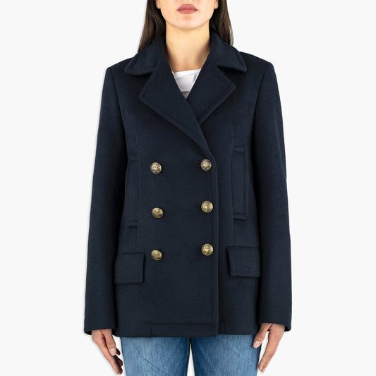 Peacot DONDUP DJ714 WF018D in Velour Misto Lana Col. 897 Blu Navy