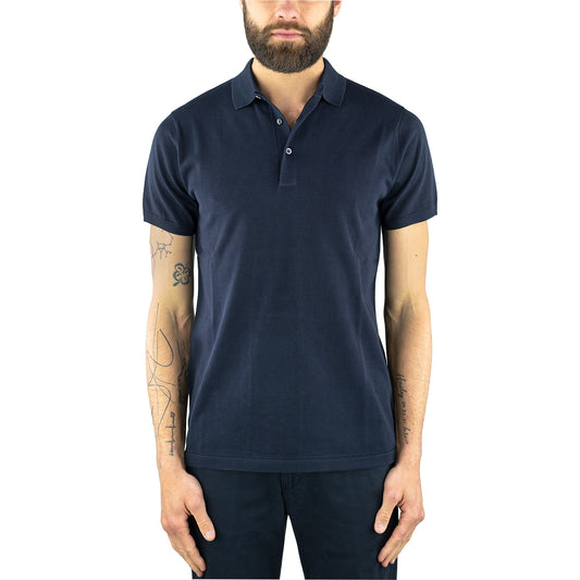 Polo ASPESI in Filo Cotone Finezza 16 Blu Navy