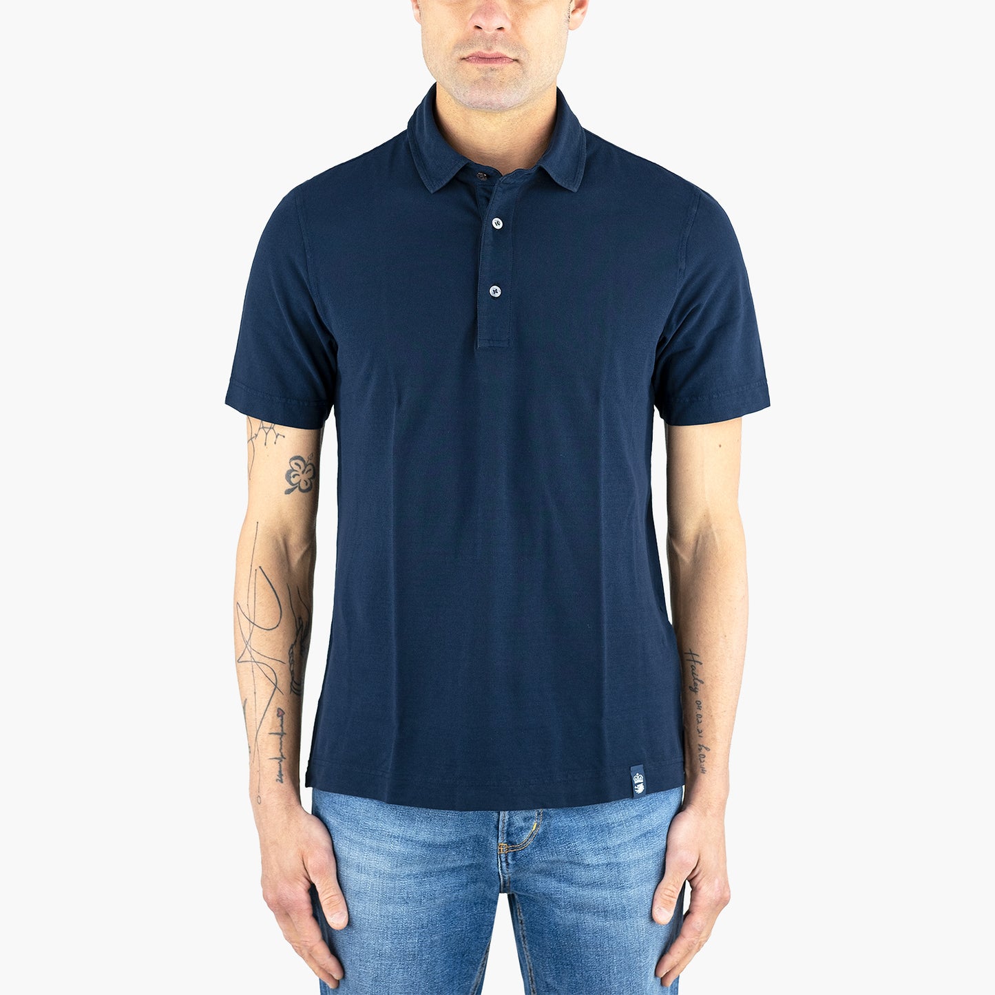 Polo DRUMOHR in Cotone Jersey Blu Navy