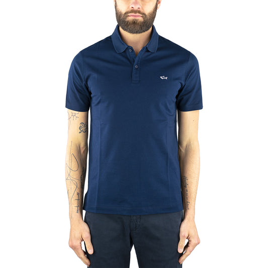 Polo PAUL & SHARK in Cotone Organico Piqué Blu Navy