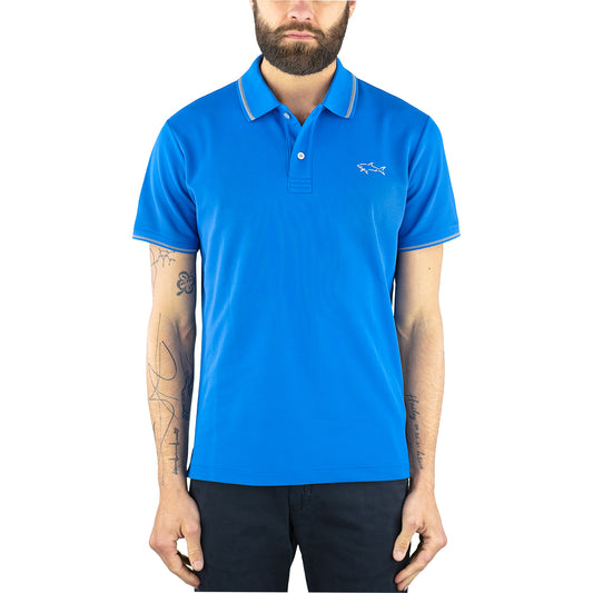 Polo PAUL & SHARK in Seaqual® Yarn Piqué Azzurra